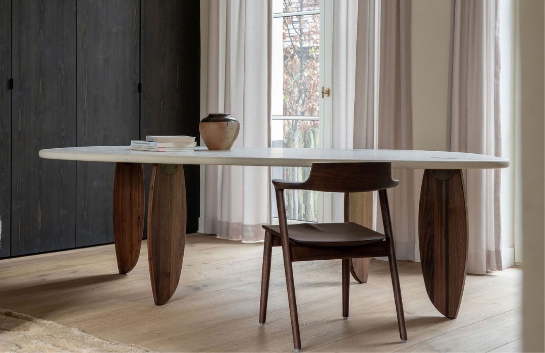 FLINT LINO design dining table in mortex