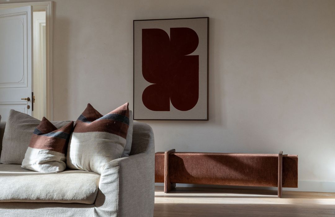 FLINT BENCH - design bench in mortex and oak